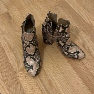 Steve Madden snake skin print boots